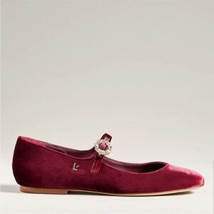 Revolve Larroude Blair Ballet Flat In Wine Velvet